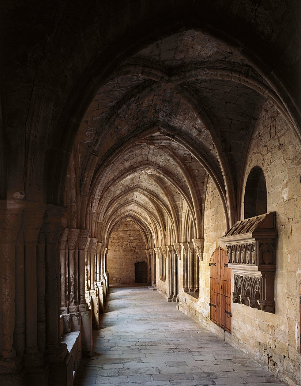 Klášter rytířů kláštera Poblet, Vimbodi, Španělsko od Spanish School