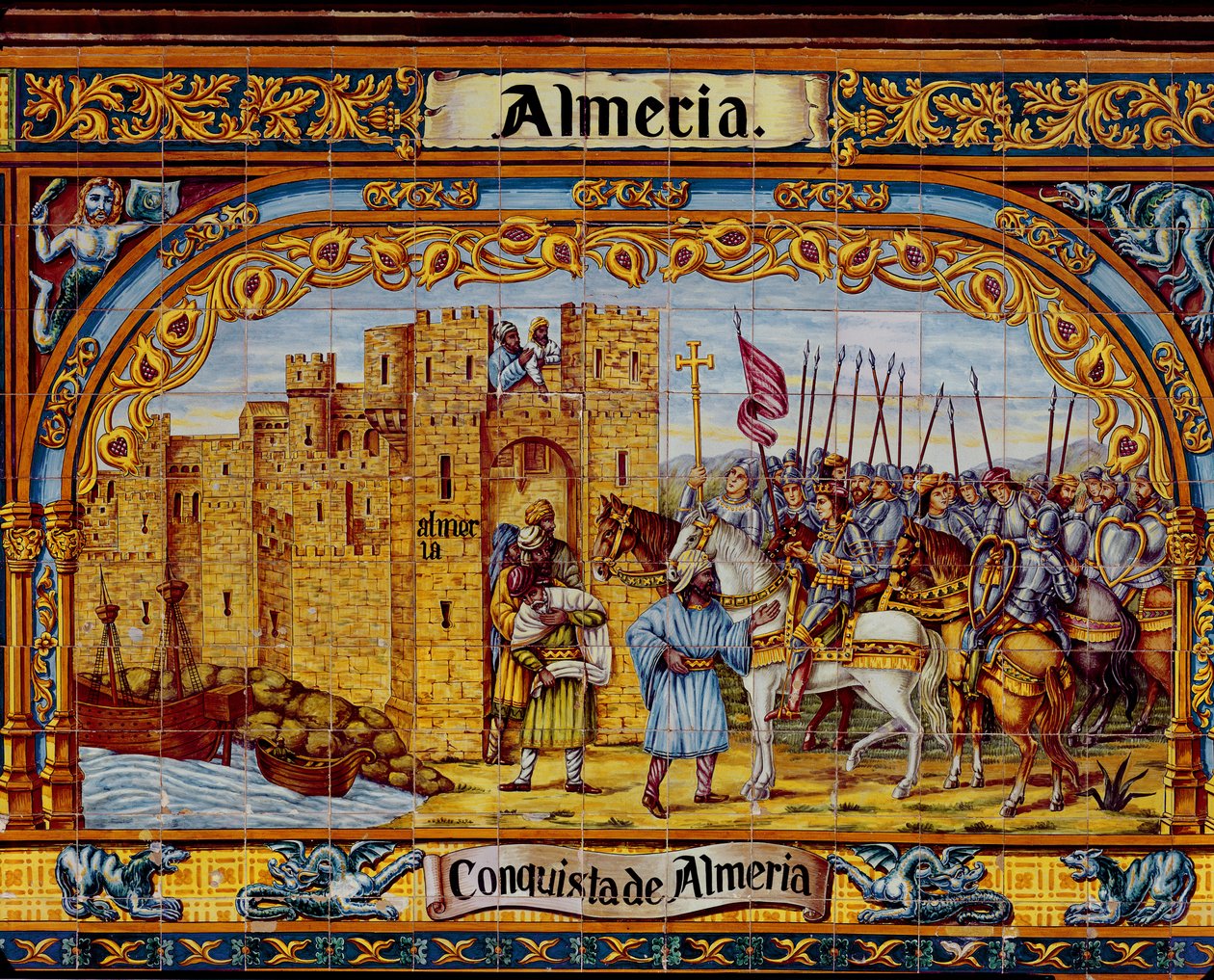 Dobytí Almerie katolickými králi v roce 1488 (keramika) od Spanish School