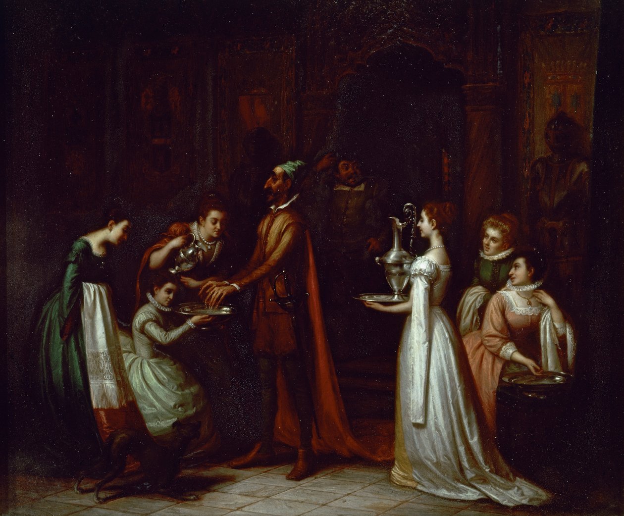 Don Quijote v domě vévodů od Spanish School
