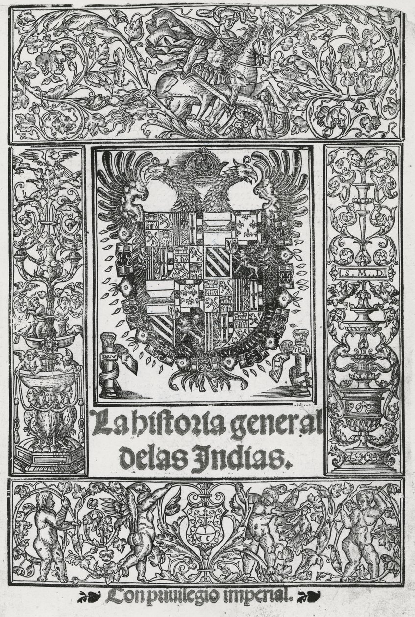 Frontispis z „Obecné historie Indie“ od Spanish School