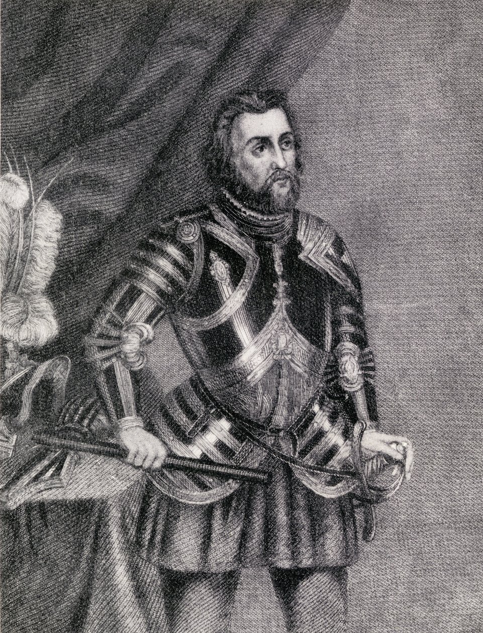 Hernan Cortes, markýz údolí Oaxaca (1485-1547) od Spanish School