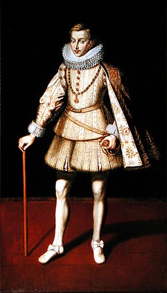 Infante Carlos, bratr Filipa IV. (olej na plátně) od Spanish School