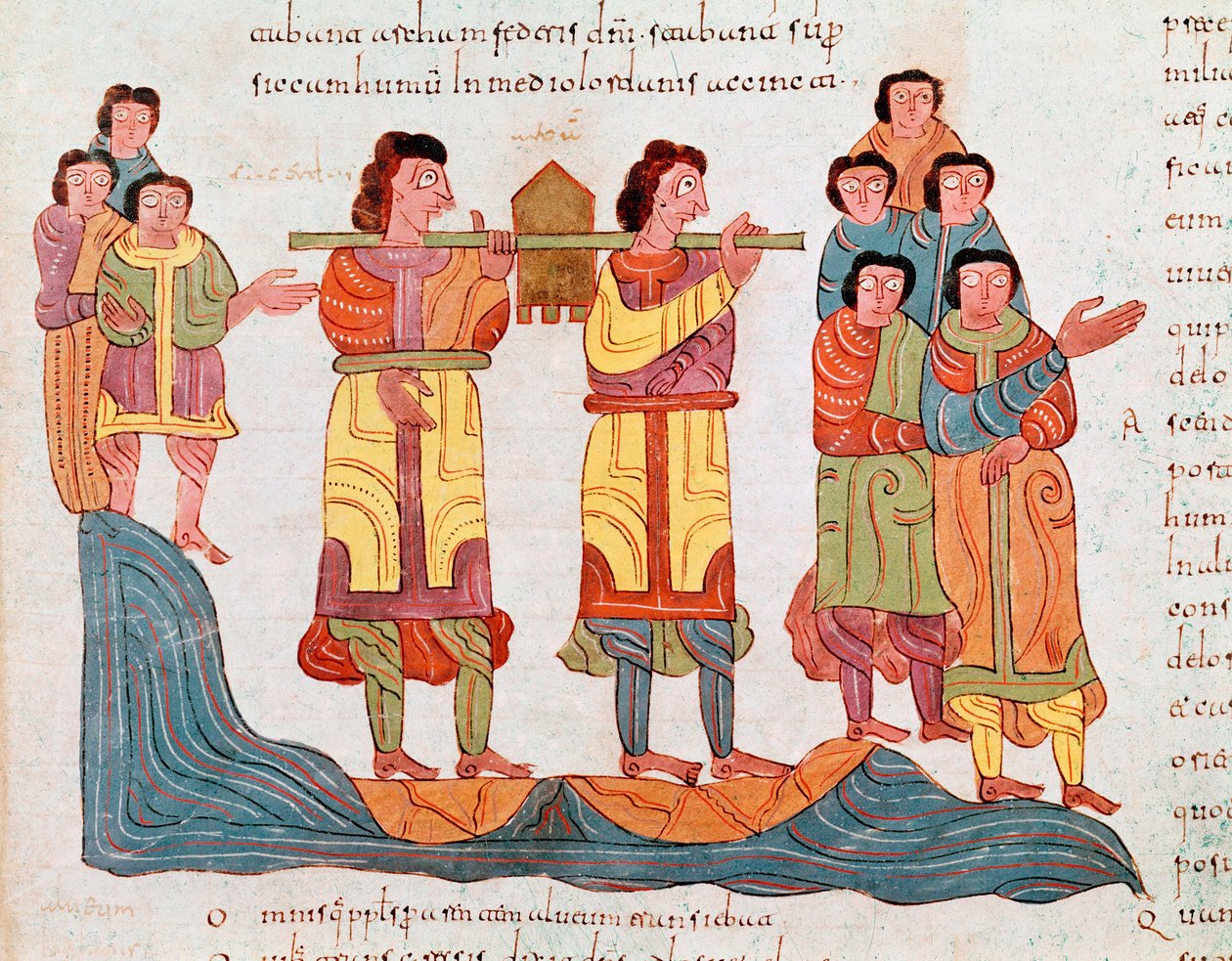 Mozarabské umění: „“ Převoz Svaté archy úmluvy do Jeruzaléma“ od Spanish School