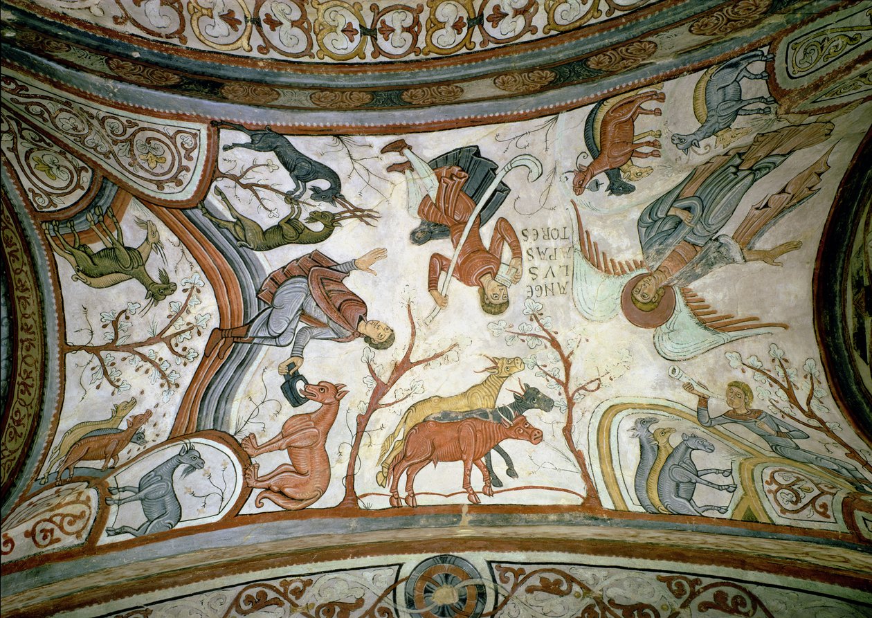 Zvěstování pastýřům, detail z trezoru Panteon de los Reyes (Kings Pantheon) od Spanish School