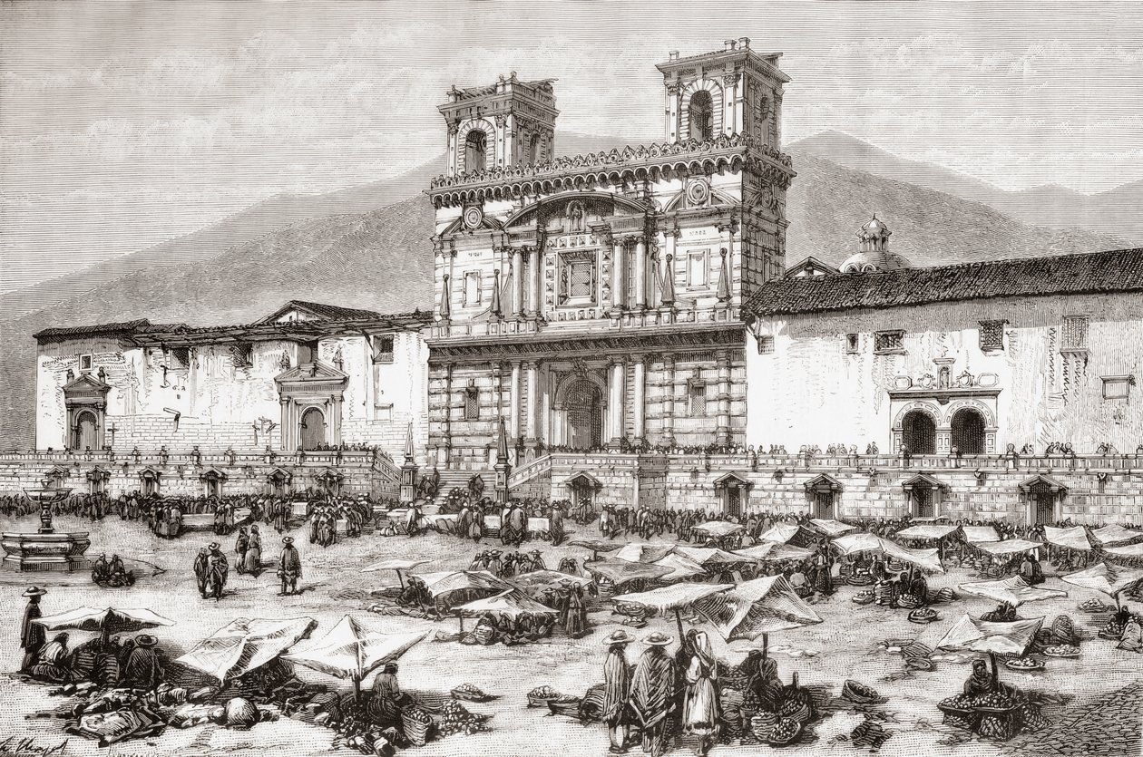 Katedrála, Plaza de la Independencia aka La Plaza Grande, Quito, Ekvádor od Spanish School