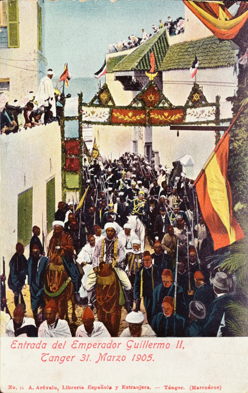 Vstup císaře Viléma II. (1859-1941) do Tangeru, 31. března 1905 od Spanish School