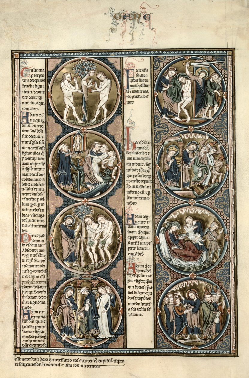 Toledská bible Moralisee f.7v od Spanish School