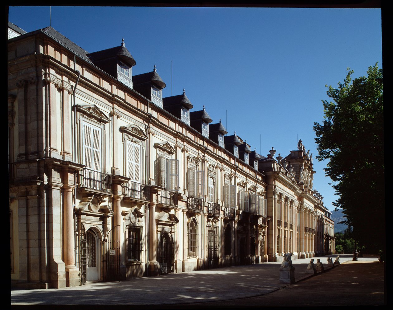 Pohled na královský palác od Spanish School