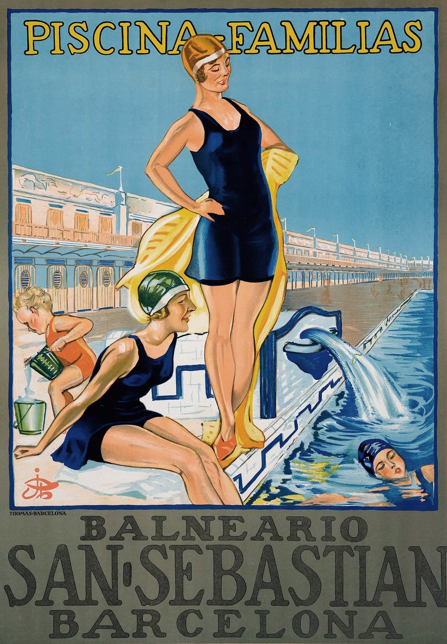 Vintage plakát Barcelona Spa Resort od Spanish School