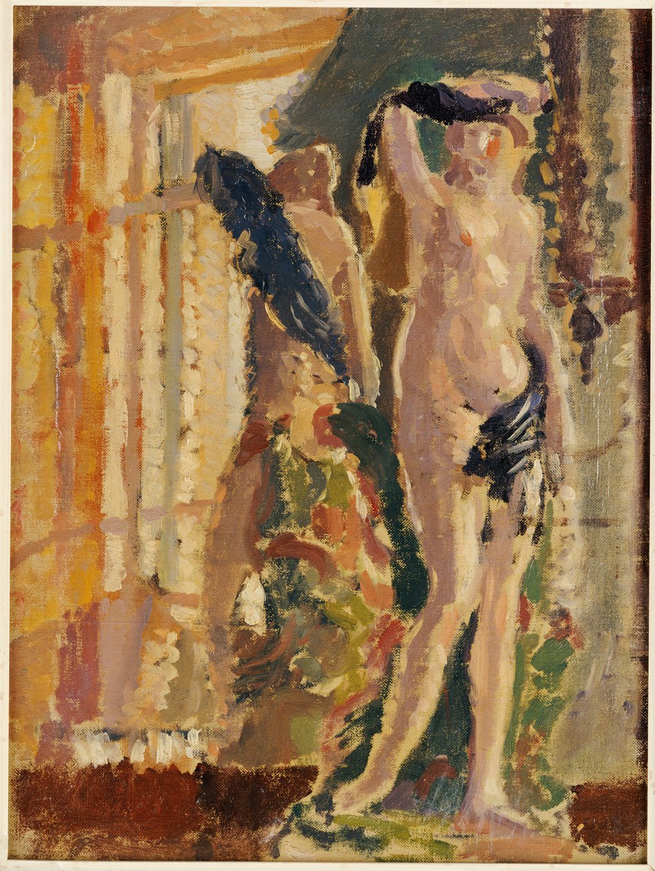 Porcelánová figurka u zrcadla, 1910 od Spencer Frederick Gore