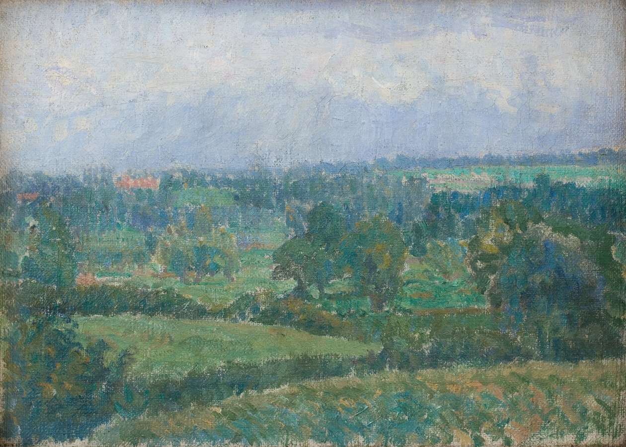 Venkovská krajina, asi 1909-10 (olej na plátně) od Spencer Frederick Gore
