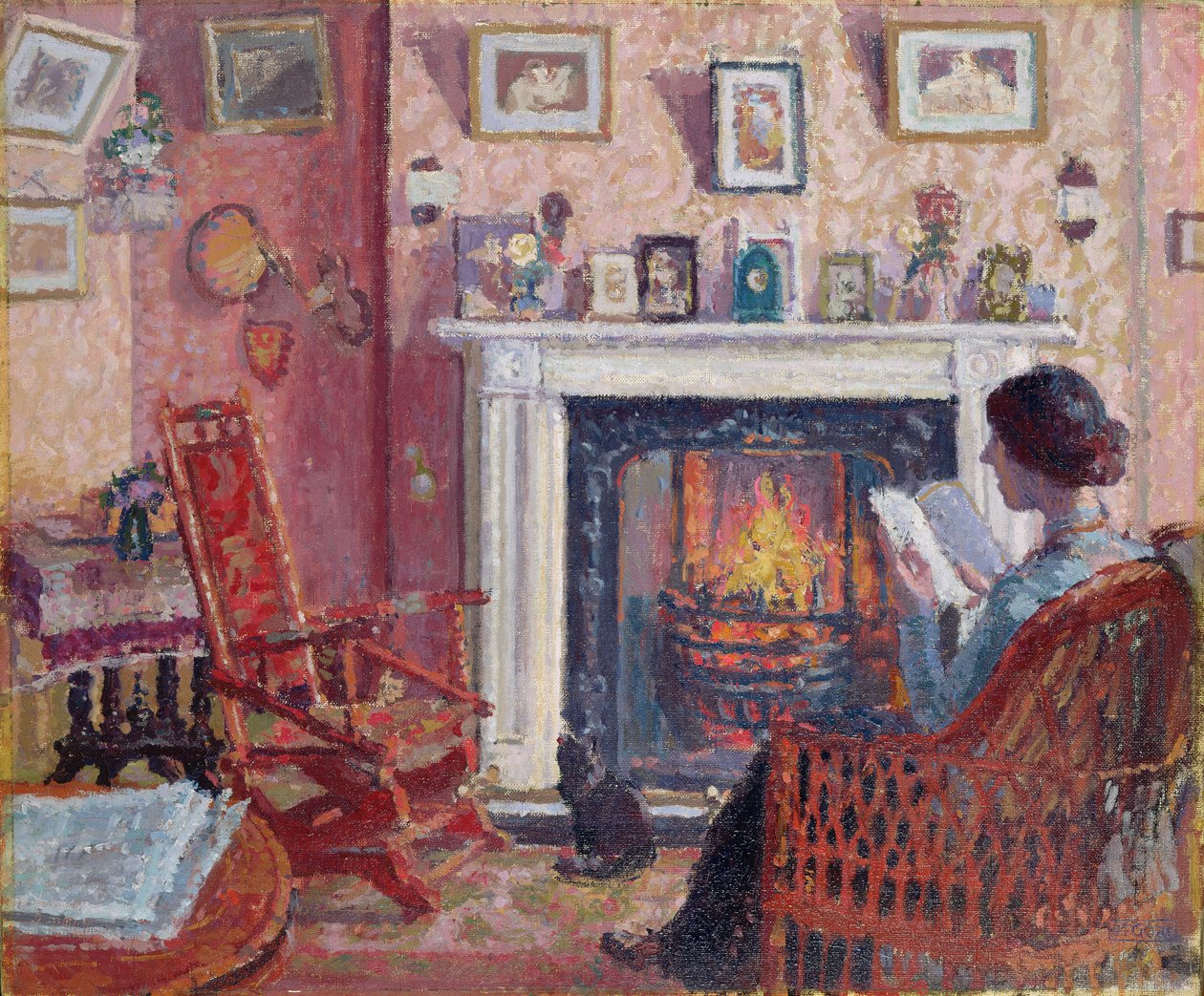 Interiér, 31 Mornington Crescent (olej na plátně) od Spencer Frederick Gore