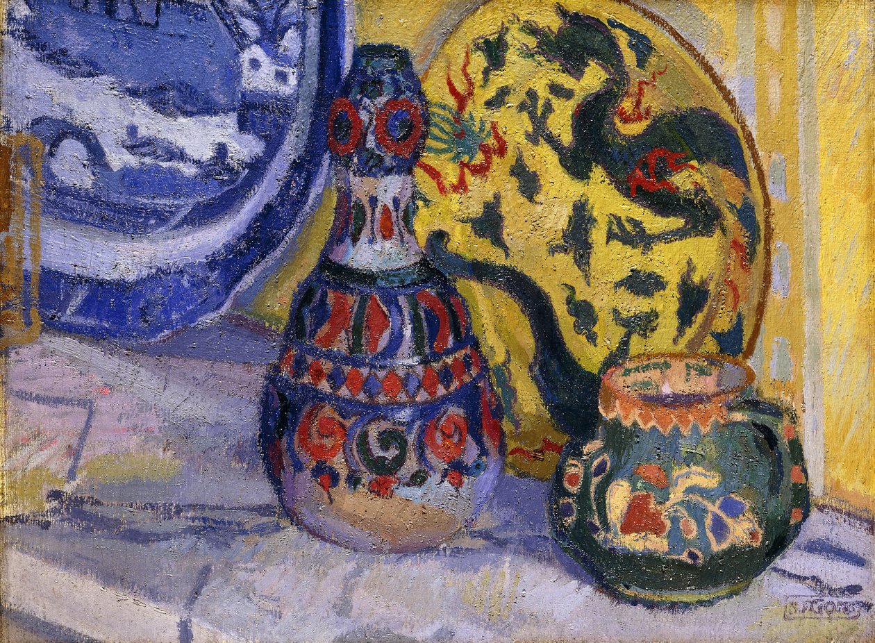 Zátiší s orientálními postavami, 1913 od Spencer Frederick Gore