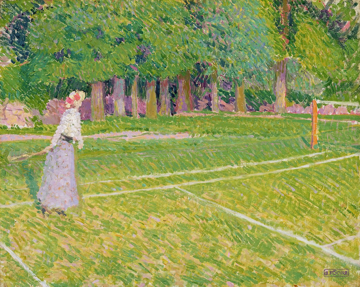 Tenis v Hertingfordbury, 1910 od Spencer Frederick Gore