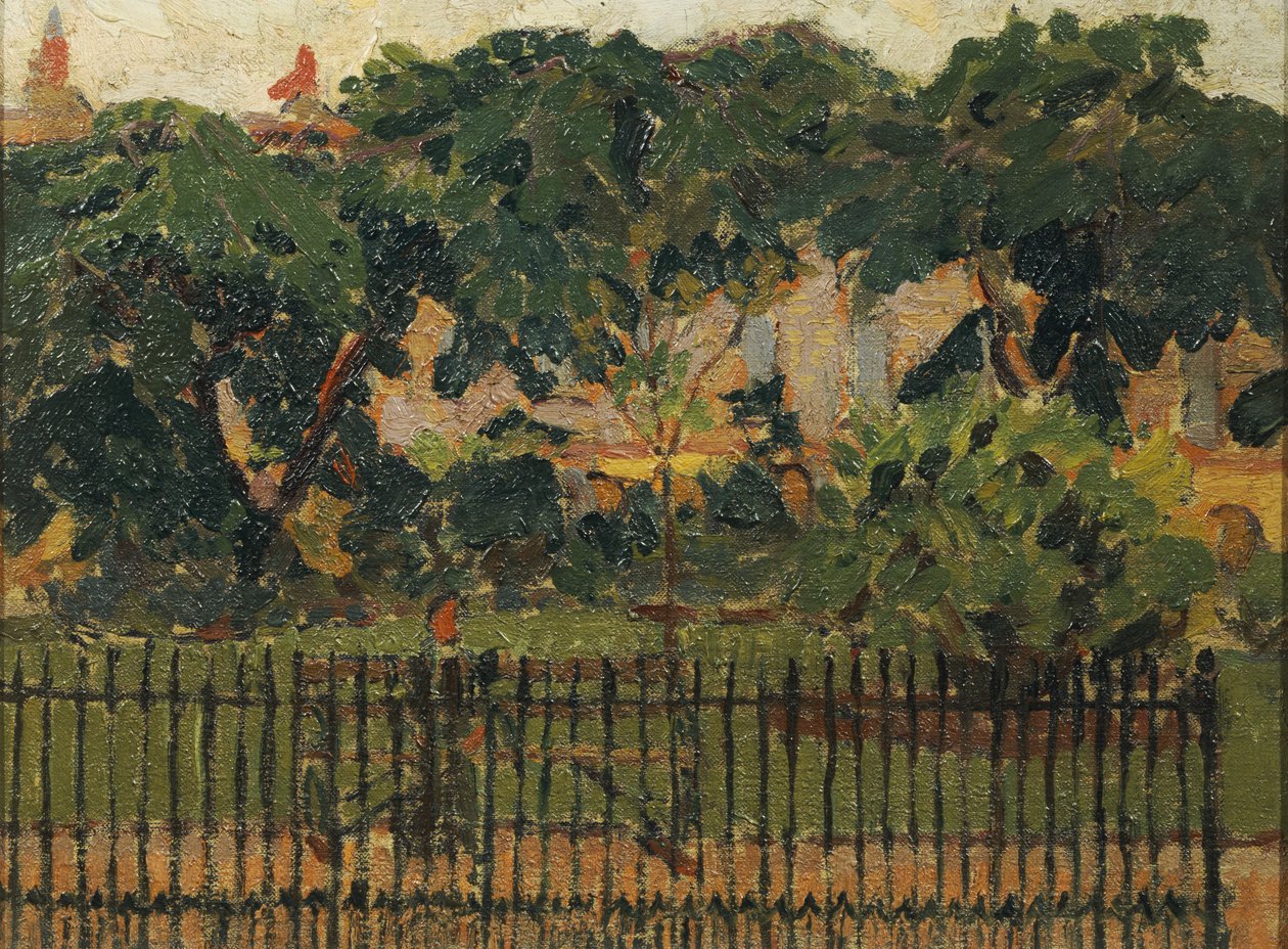 The Park Railings, Mornington Crescent od Spencer Frederick Gore