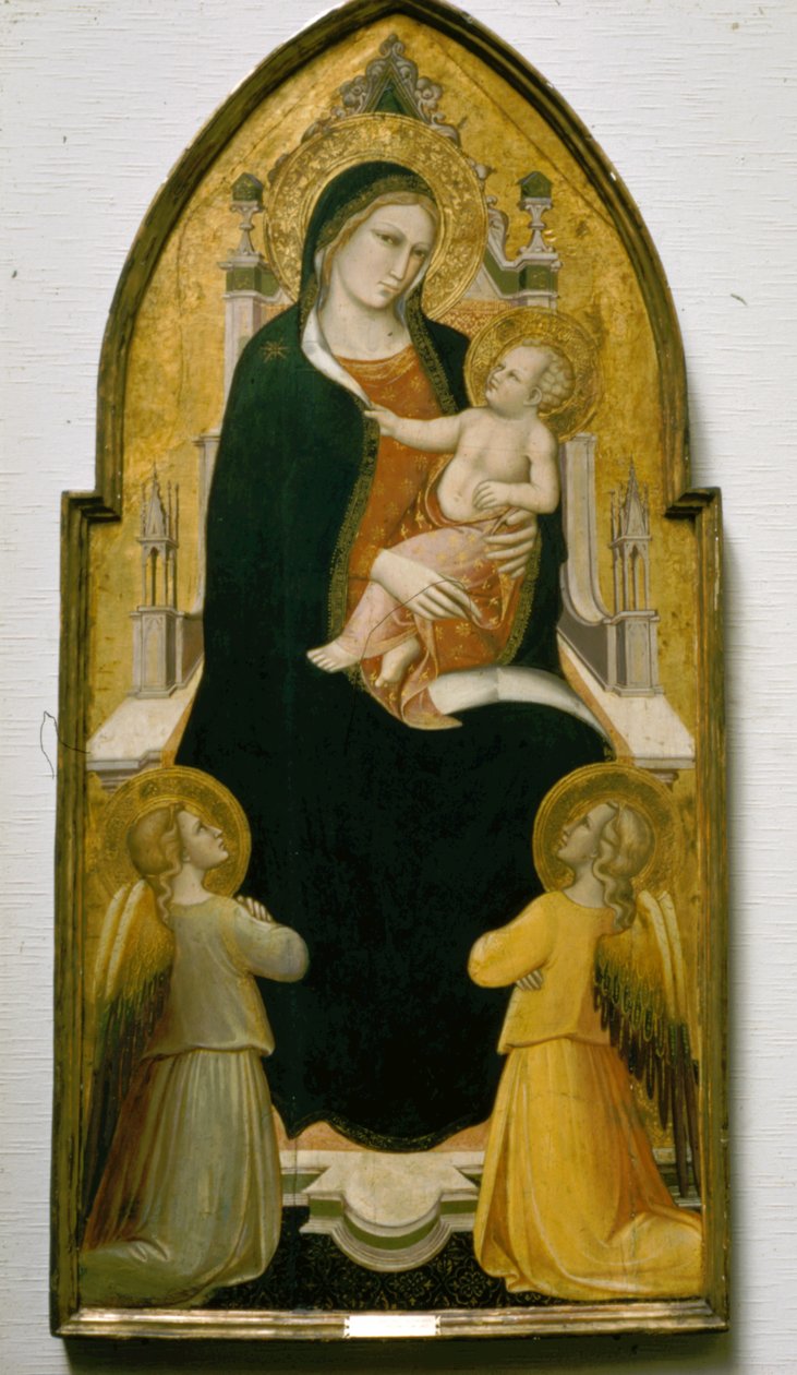 Madonna a dítě na trůnu s anděly od Spinello Aretino