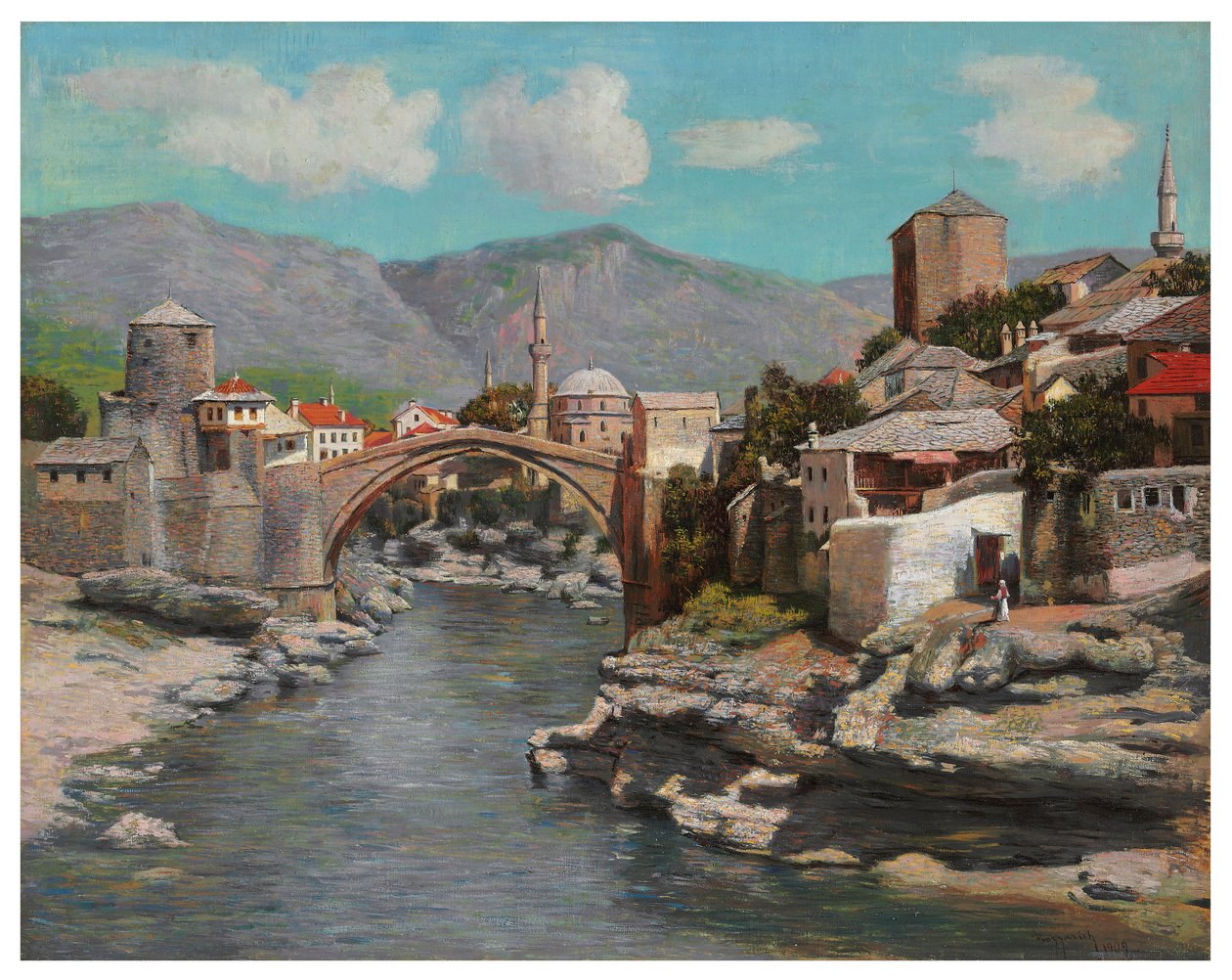 Starý most v Mostaru, Bosna od Spiro Bocaric