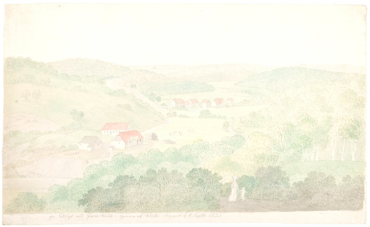 Pohled na Greis Mølle v Egnenu od Søren L. Lange