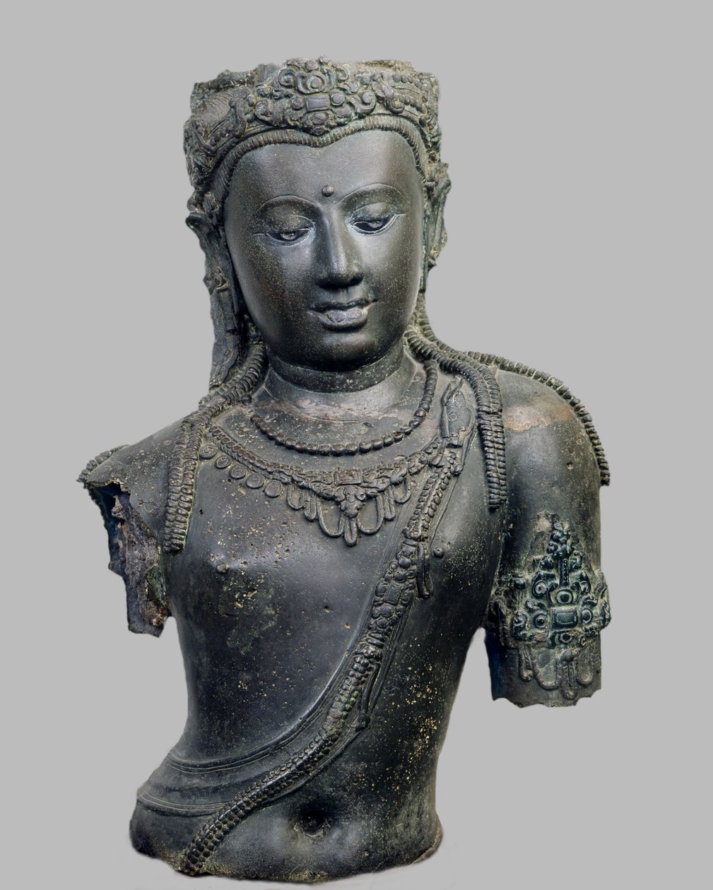 Obrázek Bodhisattvy Padmapaniho v životní velikosti z Chaiya, Thajsko, 775 n. l. (bronz) od Srivijaya