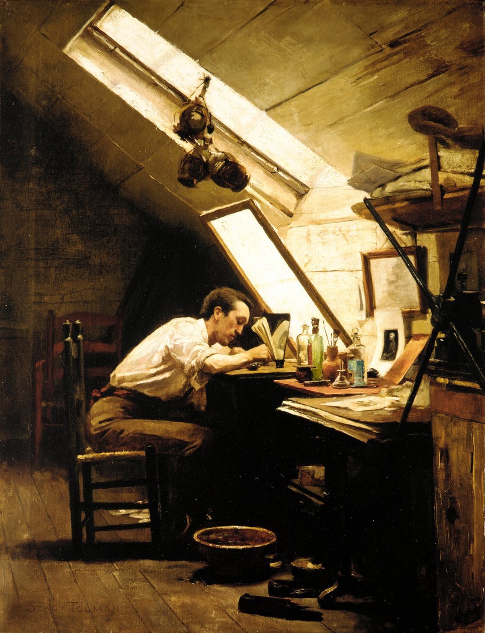 The Etcher, asi 1887-89 od Stacy Tolman