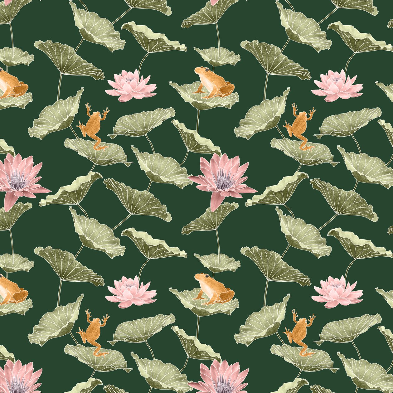 Vzor Lilypond I, 2020 (grafitová tužka a digitál) od Stacy Hsu