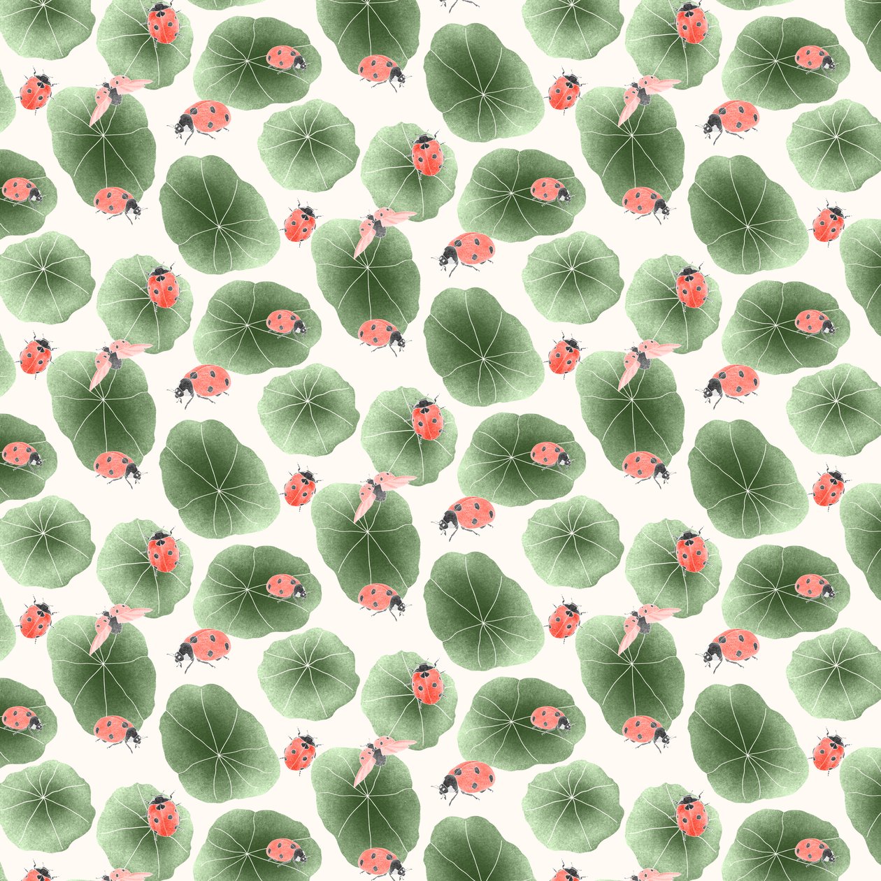 Souřadnicový vzor Nasturtium colorway 2, 2020 (grafitová tužka a digitální tisk) od Stacy Hsu