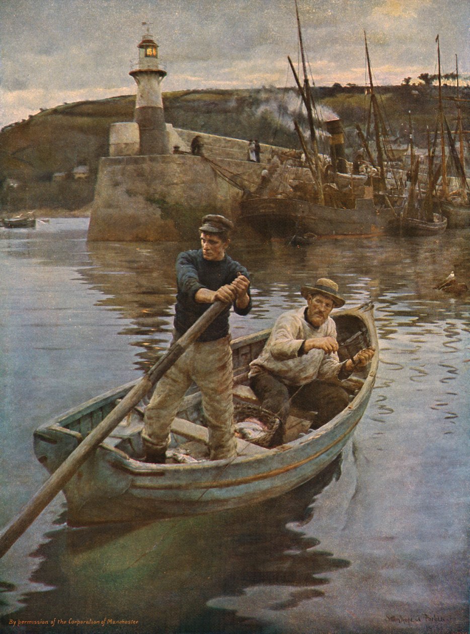 The Lighthouse Newlyn, Cornwall, 1893, c1930. od Elizabeth Adela Stanhope Forbes