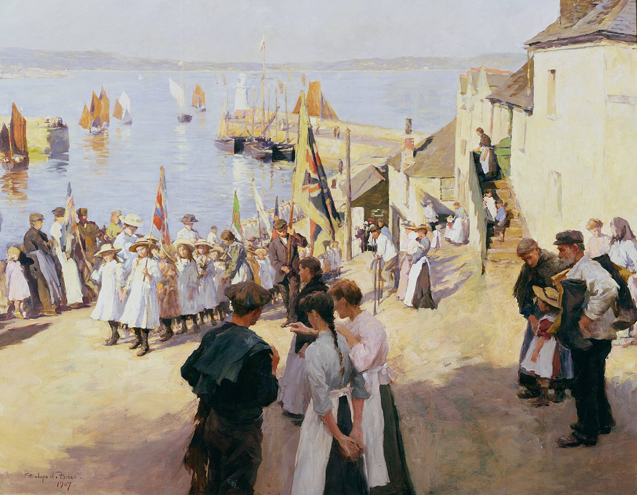 Slavnostní den v Newlynu od Stanhope Alexander Forbes