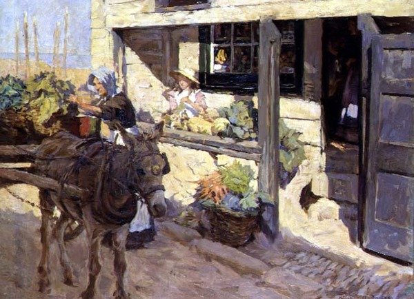 Nakládání oslího vozíku od Stanhope Alexander Forbes