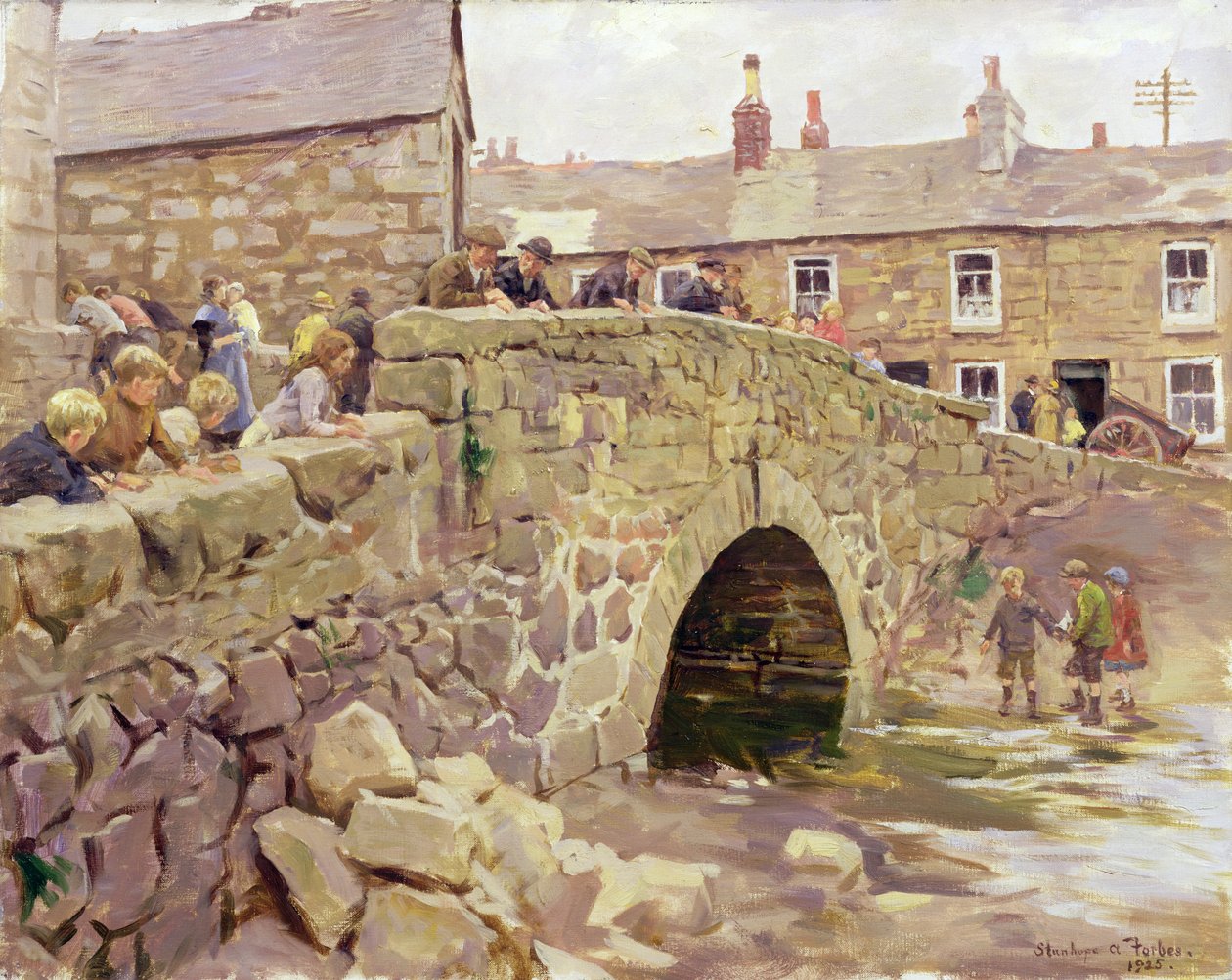 Na mostě od Stanhope Alexander Forbes