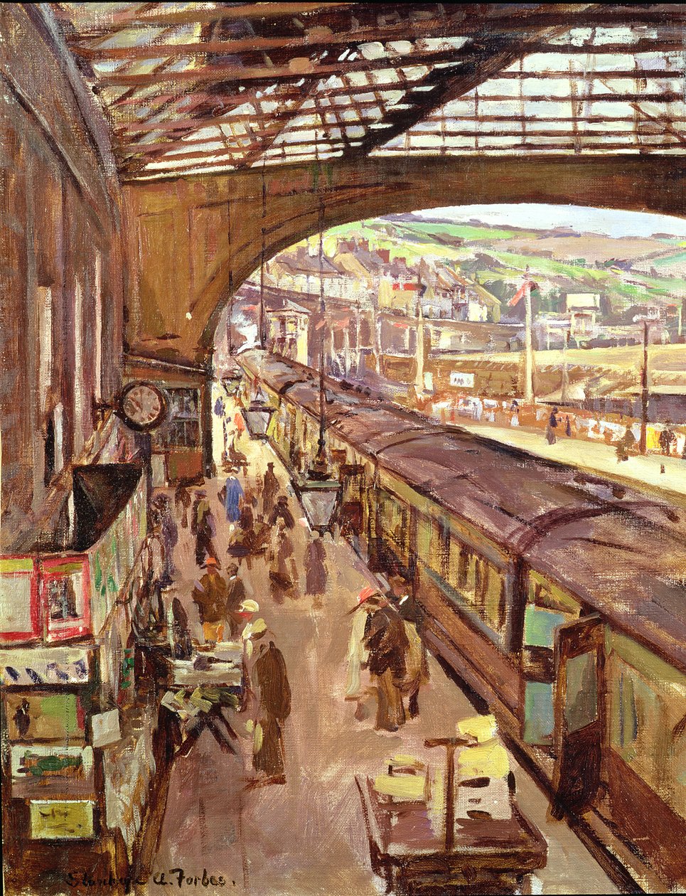 Penzance: Nádraží od Stanhope Alexander Forbes