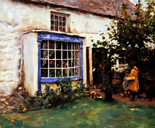 Modré okno od Stanhope Alexander Forbes
