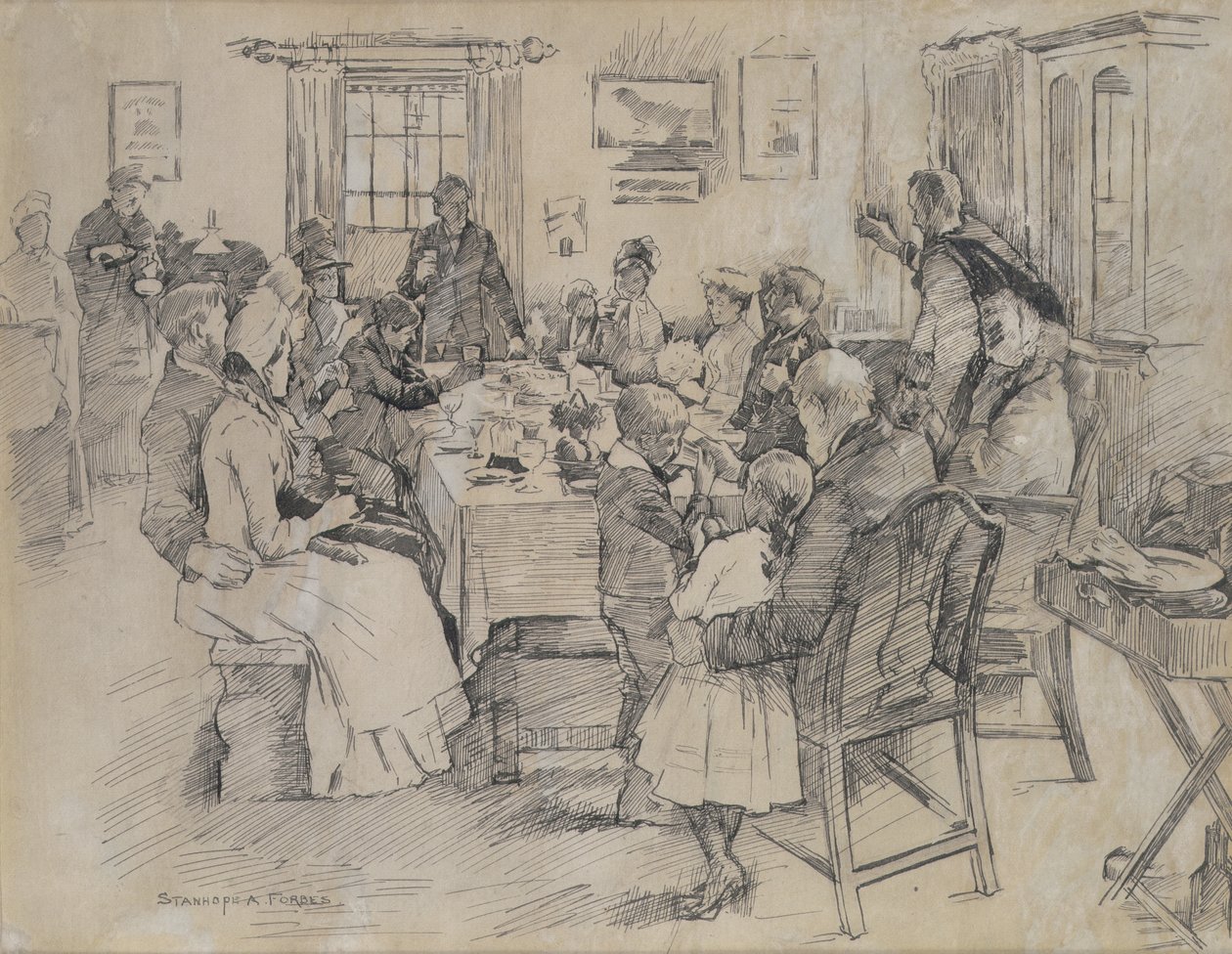 Zdraví nevěsty (inkoust na papíře) od Stanhope Alexander Forbes