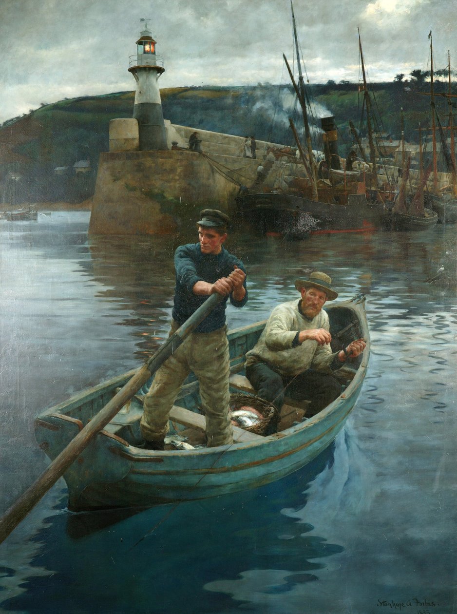 Maják v Newlynu, Cornwall od Stanhope Alexander Forbes