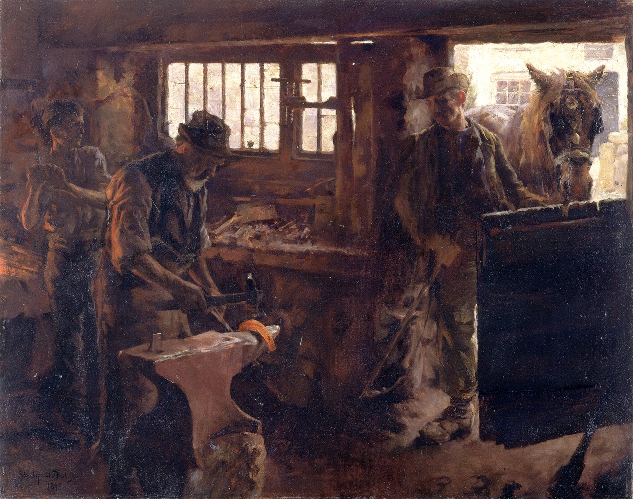Malá kovárna od Stanhope Alexander Forbes