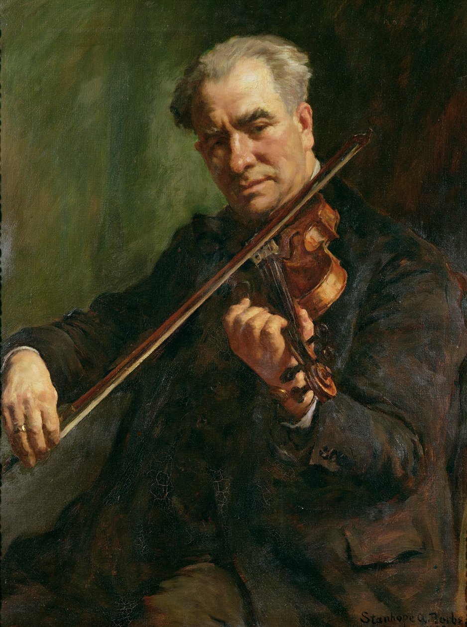 Houslista: Walter Barnes, dirigent orchestrální společnosti v Penzance, cca 1933 od Stanhope Alexander Forbes