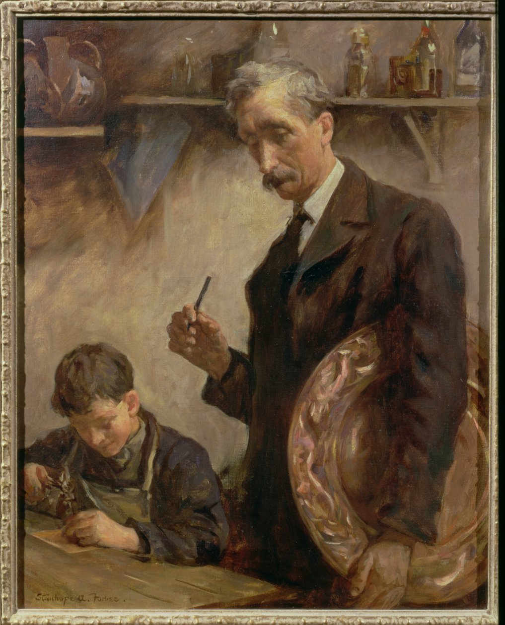 Mladý učeň, Newlyn Copperworks od Stanhope Alexander Forbes