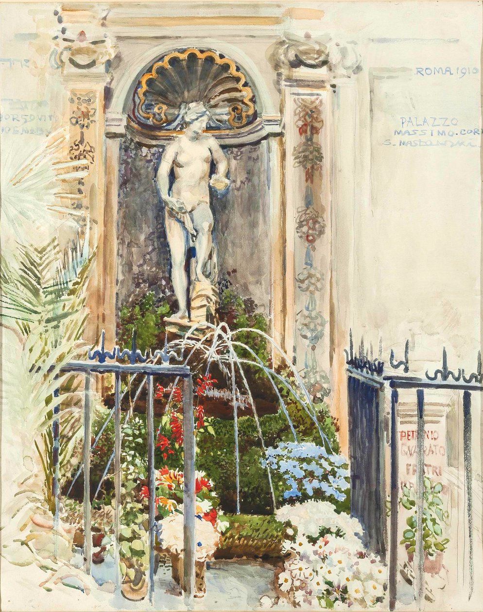 Kašna na Palazzo Massimo v Římě od Stanisaw Masowski