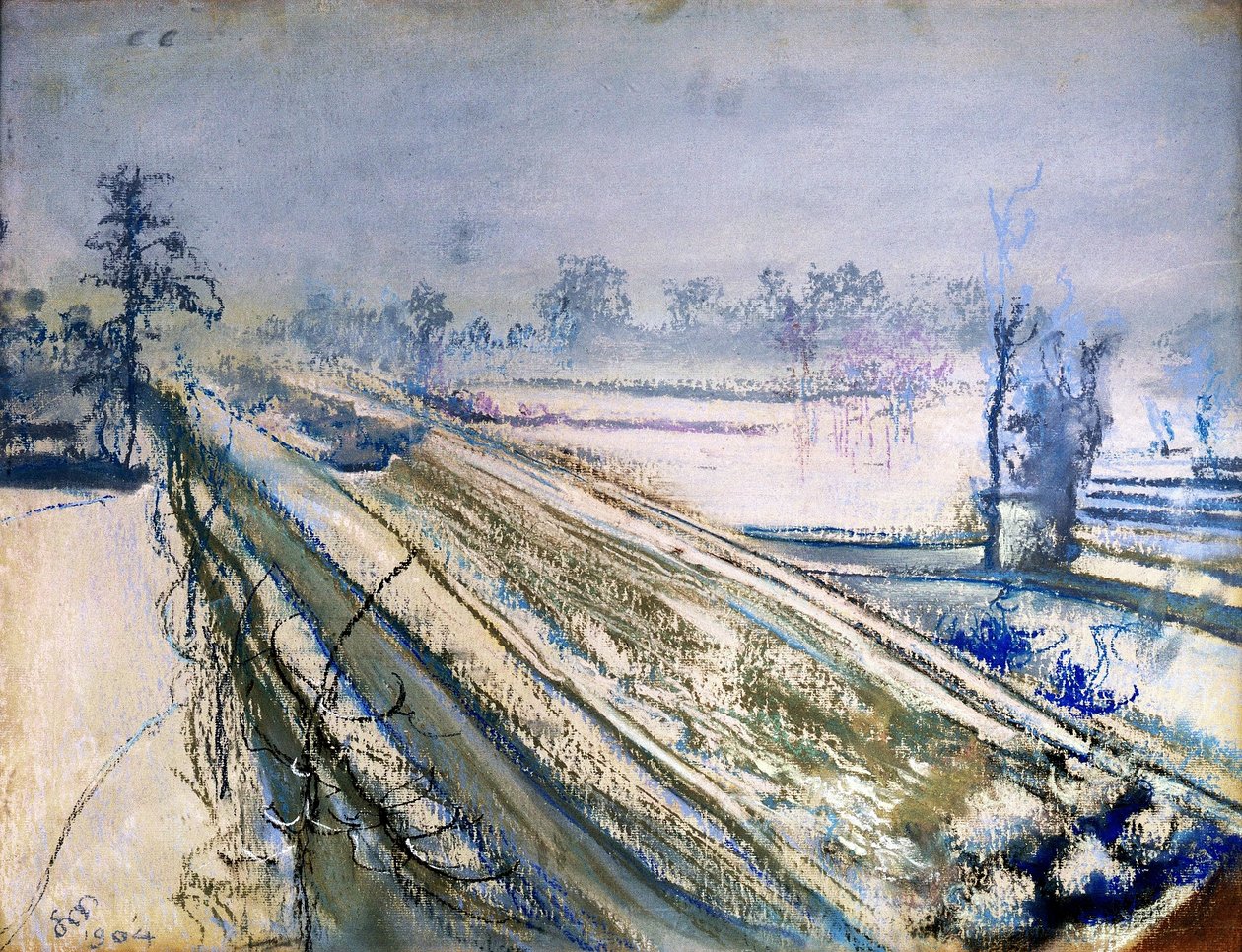 Pohled na kopec Kościuszko z umělcova ateliéru od Stanisław Wyspiański