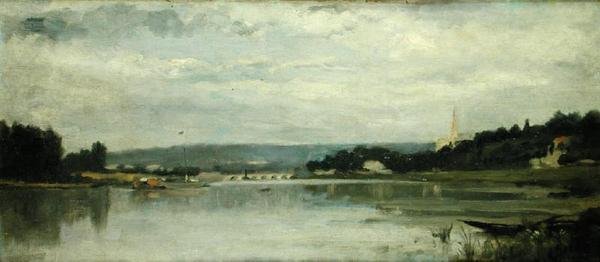 Na břehu Seiny v Saint-Cloud, asi 1880 od Stanislas Victor Edouard Lepine