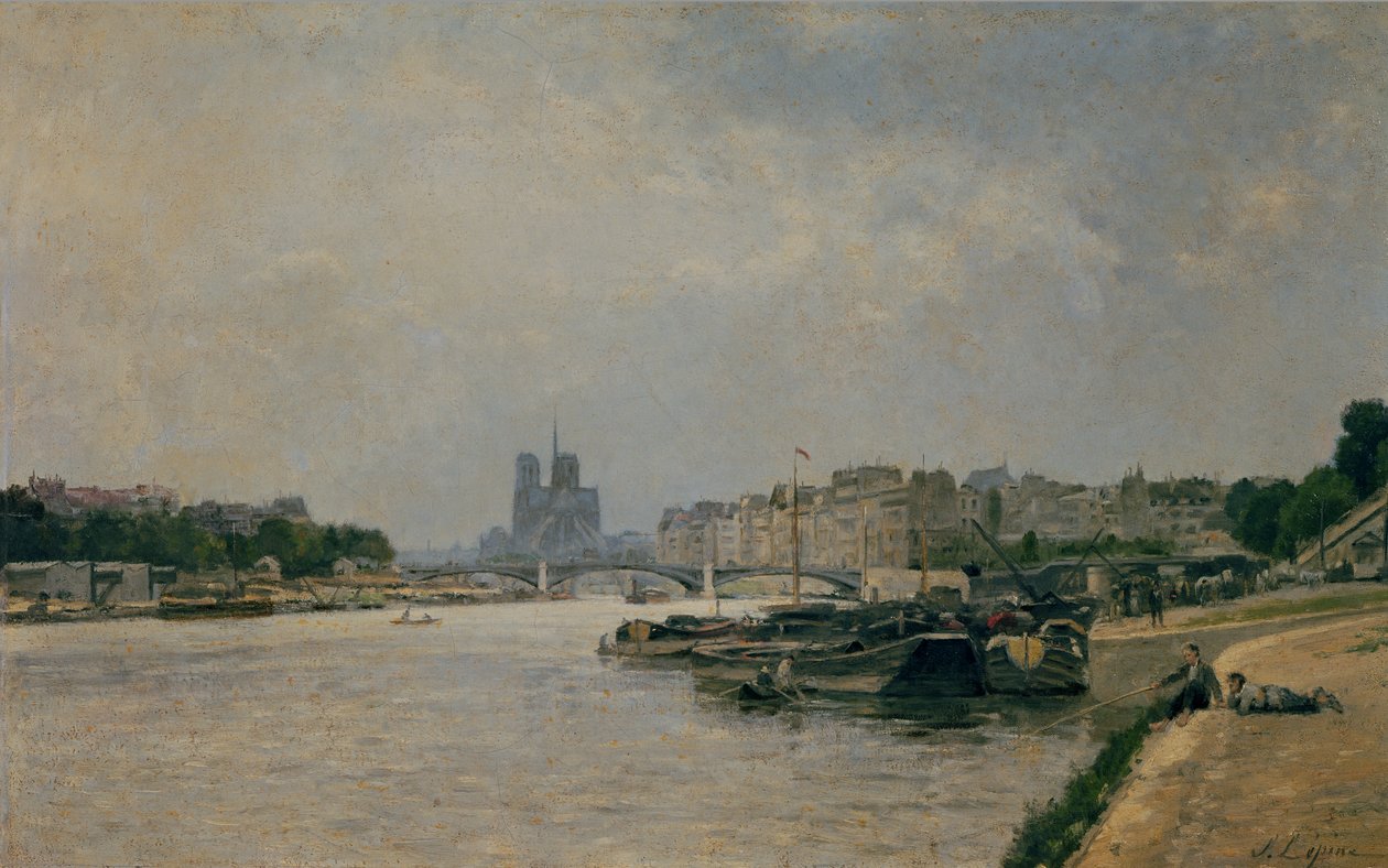 Seina z Quai de la Rapee od Stanislas Victor Edouard Lepine