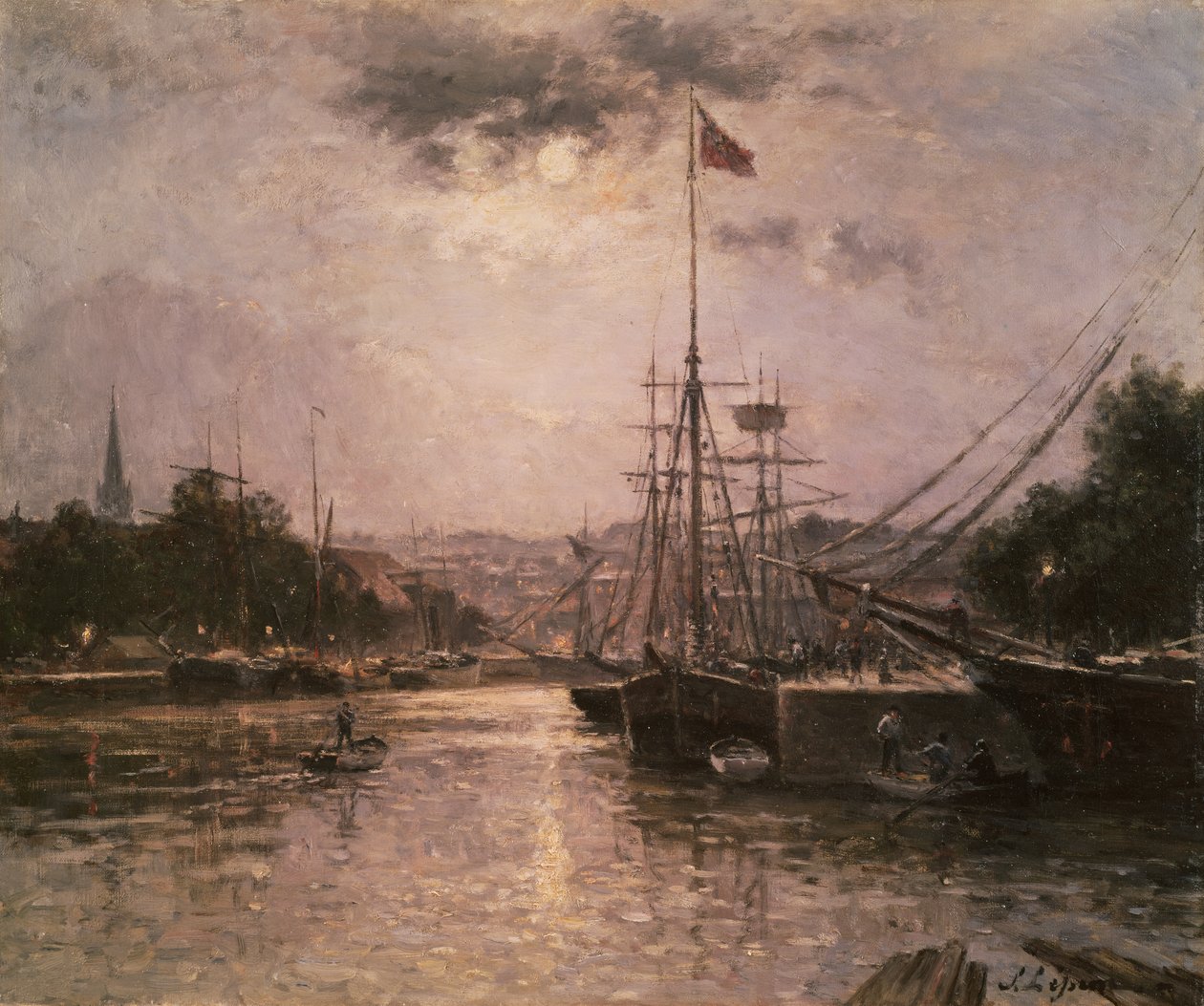 Pohled na přístav Caen, c.1889 od Stanislas Victor Edouard Lepine
