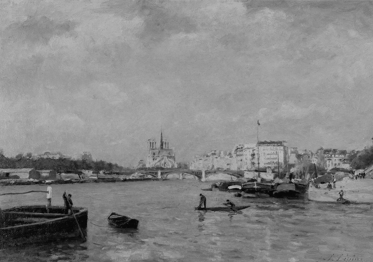 Pohled na Seinu, Paříž od Stanislas Lepine