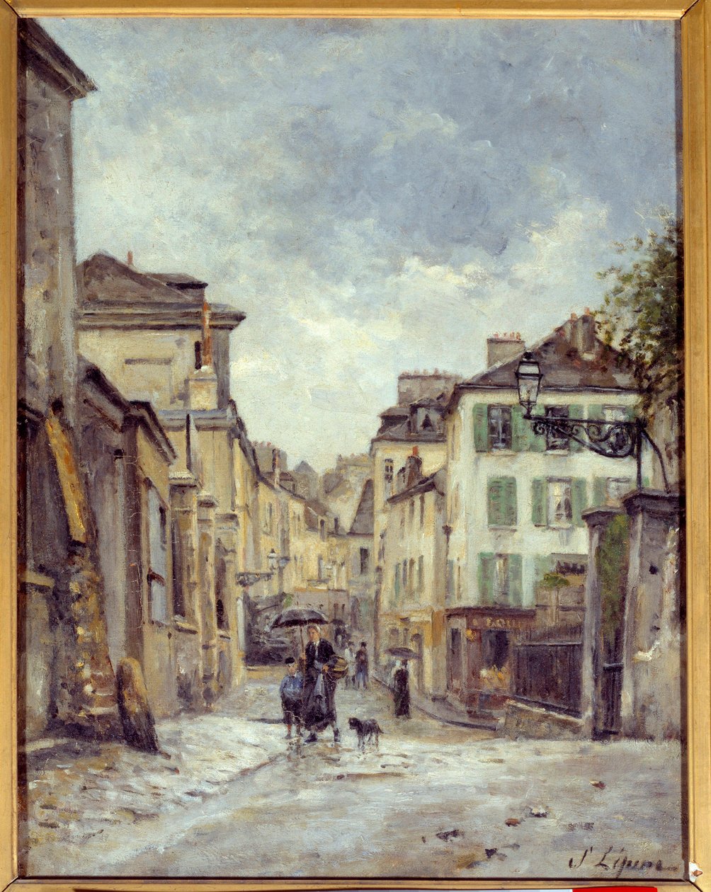 Rue du Vieux Montmartre v Paříži Obraz Stanislas Lepine (1835-1892) Caen 19. století, Musee des Beaux Arts od Stanislas Victor Edouard Lepine