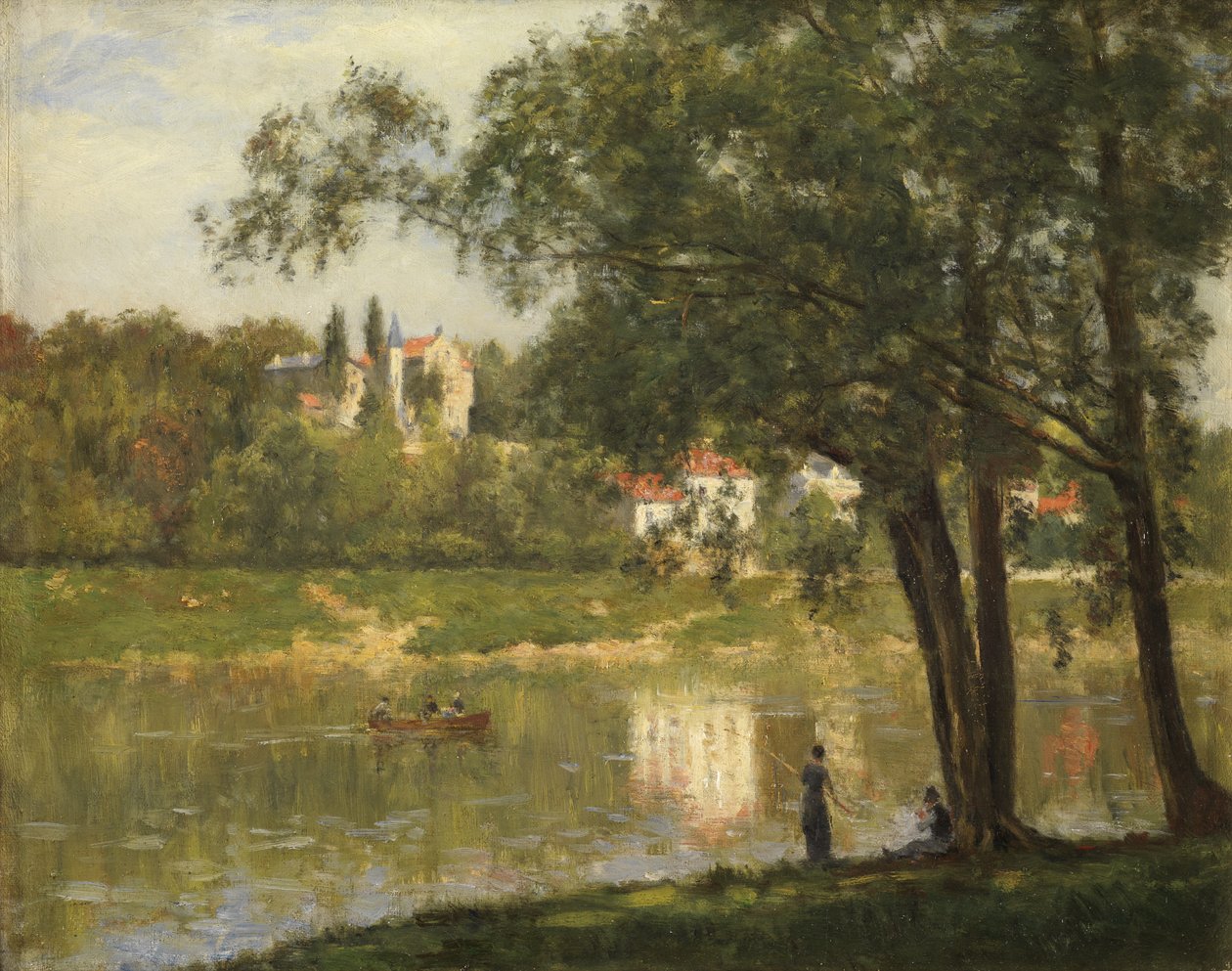 Ostrov Grande Jatte, kolem 1877-82 od Stanislas Victor Edouard Lepine