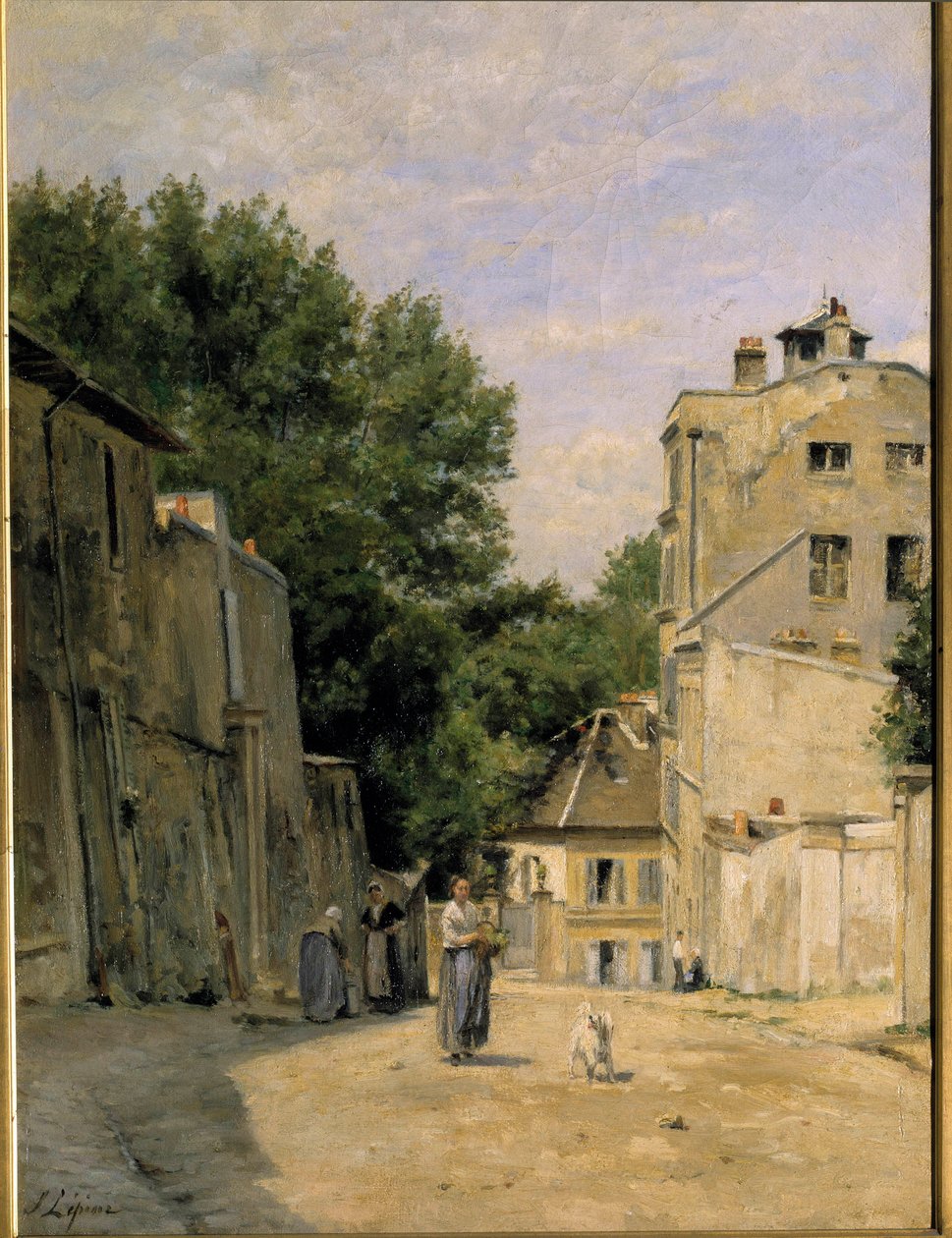Montmartre, rue Saint Vincent Obraz Stanislas Lepine (1835-1892). 19. století. Ztlumit. 0,67x0,48 m. Paříž, Musee d