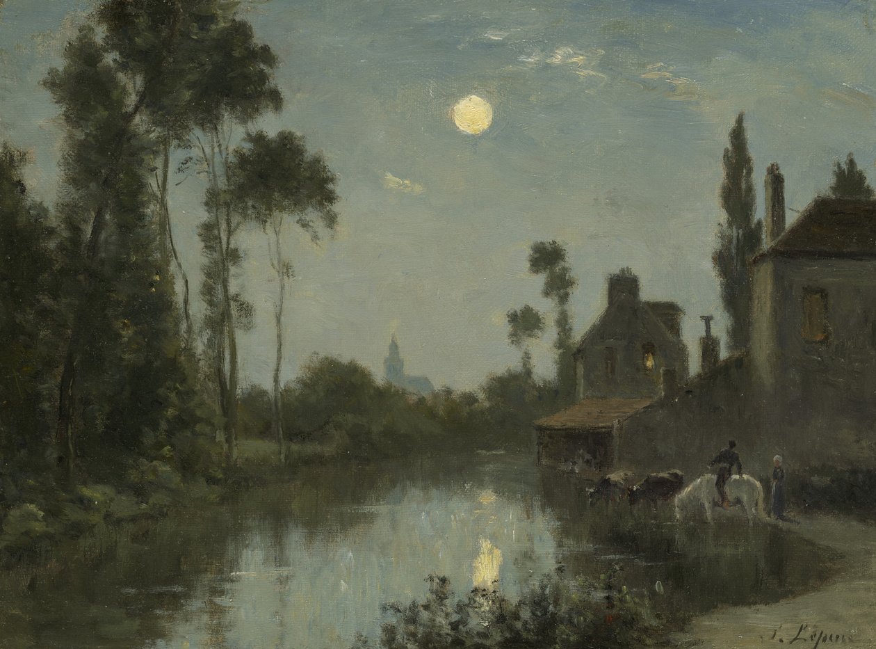 Měsíční řeka, kolem 1866-?70 od Stanislas Victor Edouard Lepine