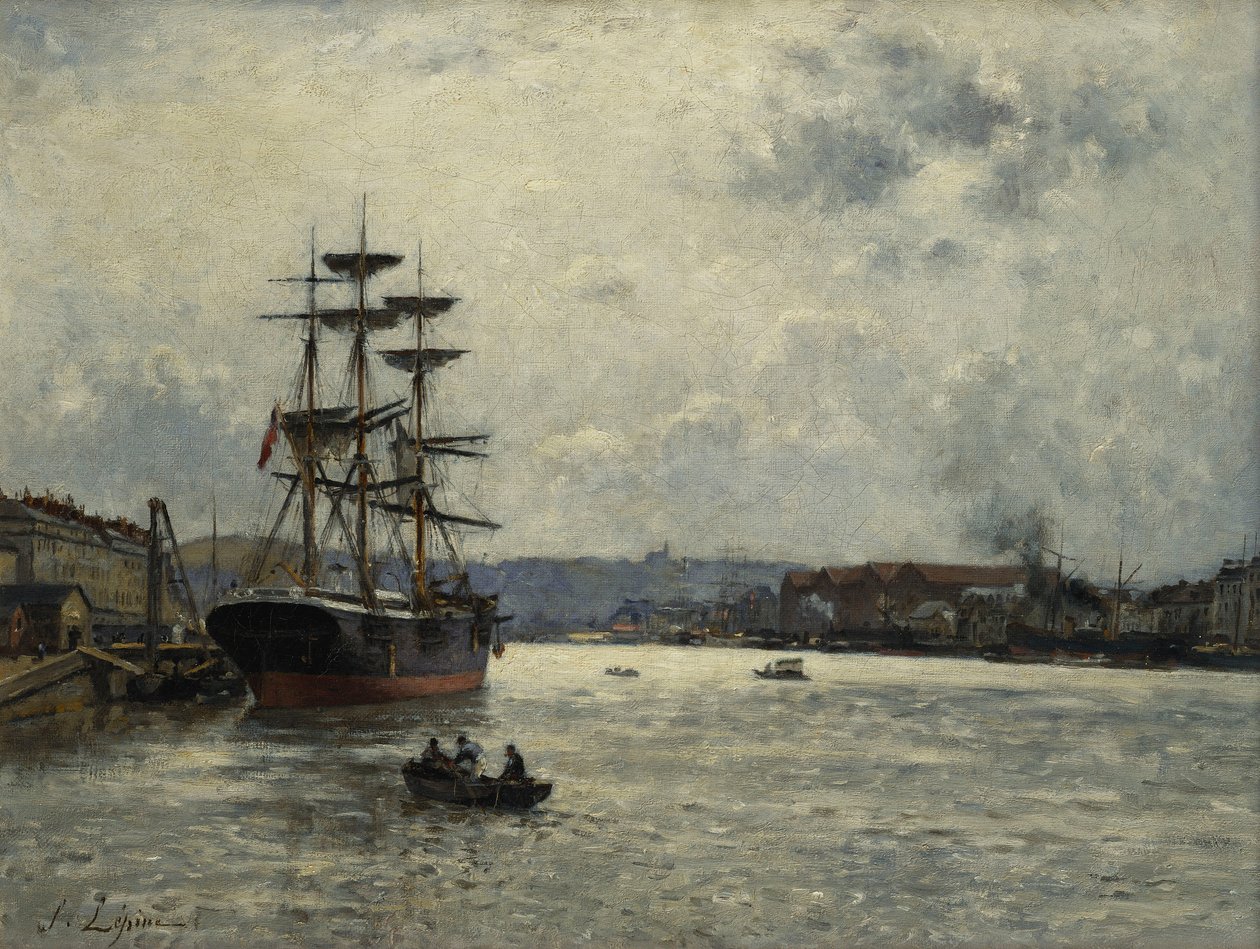 Přístav Caen; přístav Caen, od Stanislas Victor Edouard Lepine