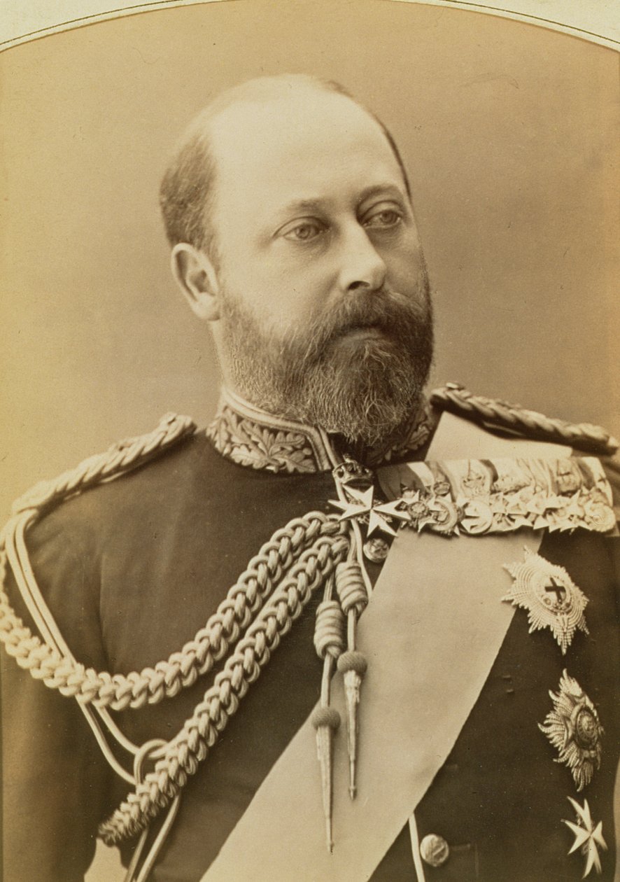 Král Edward VII jako princ z Walesu (1841-1910), portrétní fotografie od Stanislaus Walery