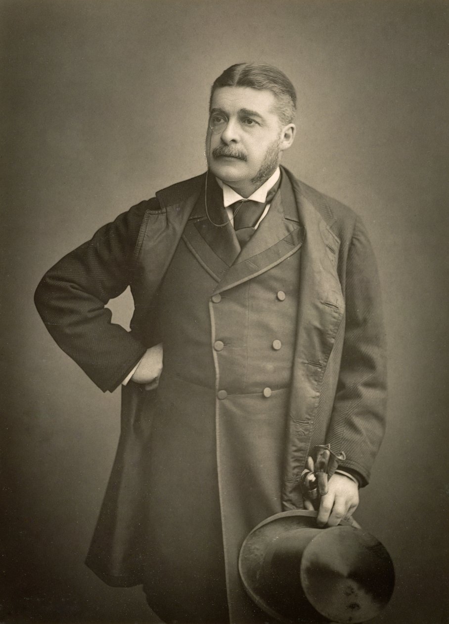 Sir Arthur Sullivan , skladatel, portrétní fotografie od Stanislaus Walery